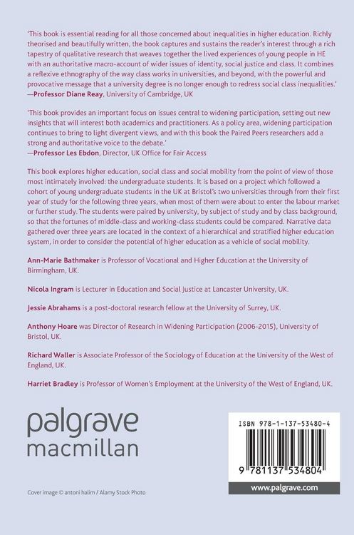 Produktbild: Higher Education, Social Class and Social Mobility