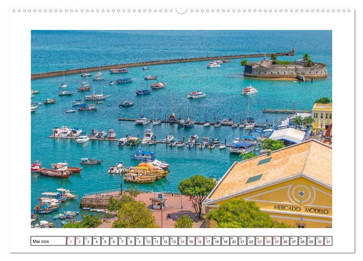Produktbild: Salvador de Bahia - bunt, quirlig und einzigartig (Wandkalender 2026 DIN A2 quer), CALVENDO Monatskalender