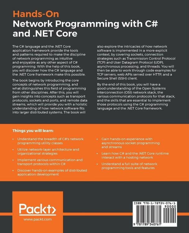 Produktbild: Hands-On Network Programming with C# and .NET Core