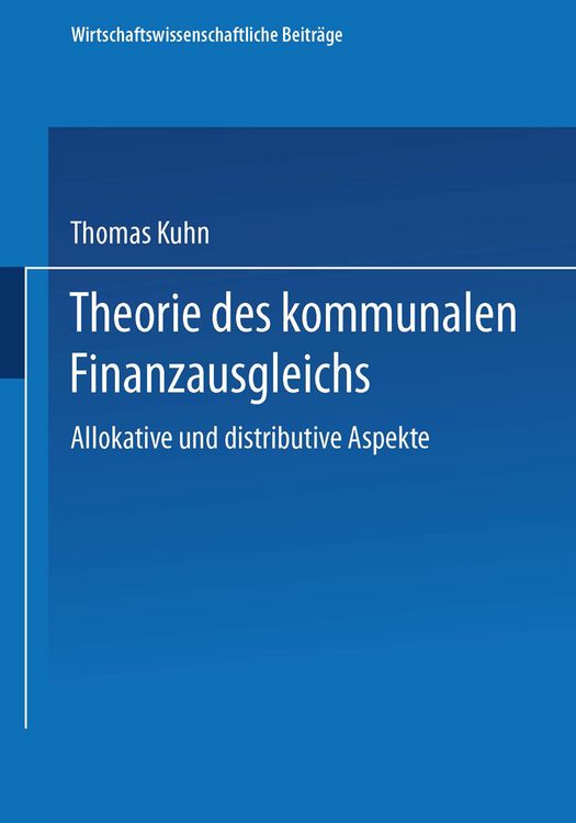 Produktbild: Theorie des kommunalen Finanzausgleichs