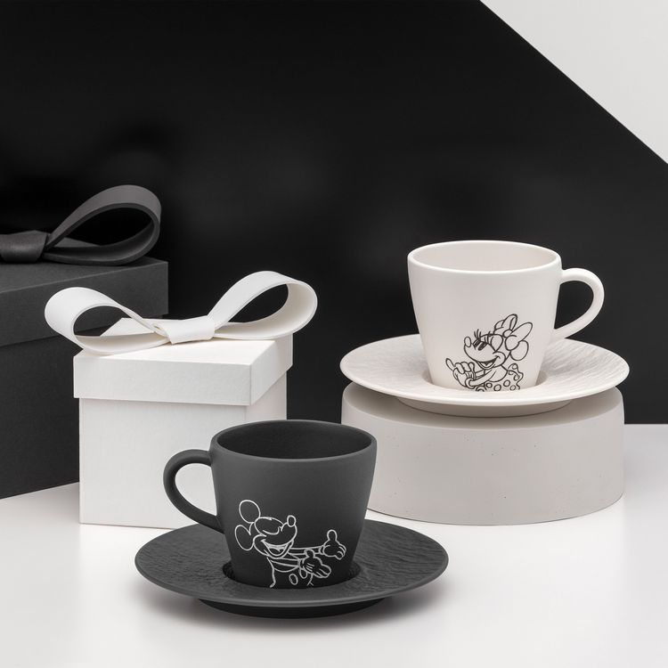 Produktbild: Villeroy & Boch Manufacture - Mickey Mouse Kaffeetasse mit Untertasse, 4-teilig