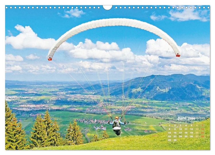 Produktbild: Paragliding: Der Traum vom Fliegen (Wandkalender 2026 DIN A3 quer), CALVENDO Monatskalender