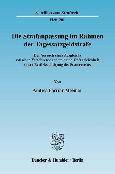Produktbild: Die Strafanpassung im Rahmen der Tagessatzgeldstrafe.