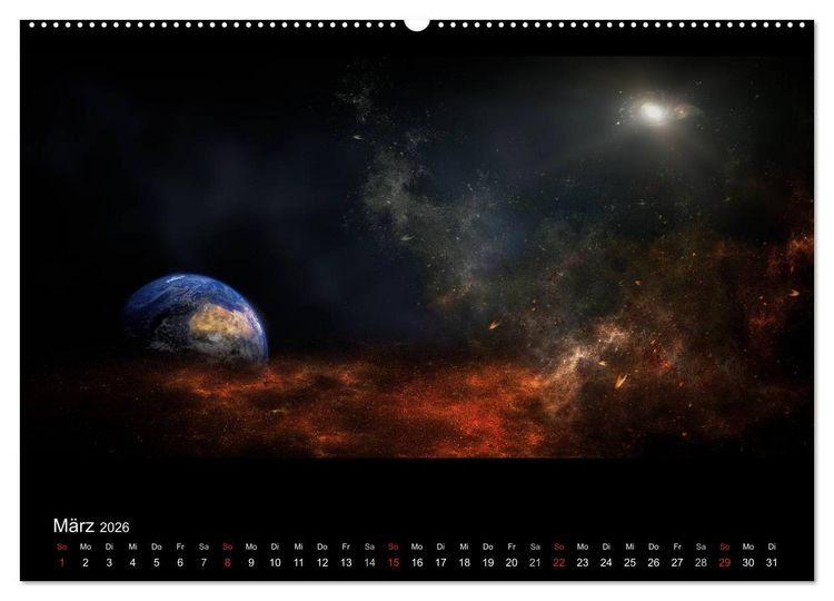 Produktbild: Kosmische Panoramen (Wandkalender 2026 DIN A2 quer), CALVENDO Monatskalender