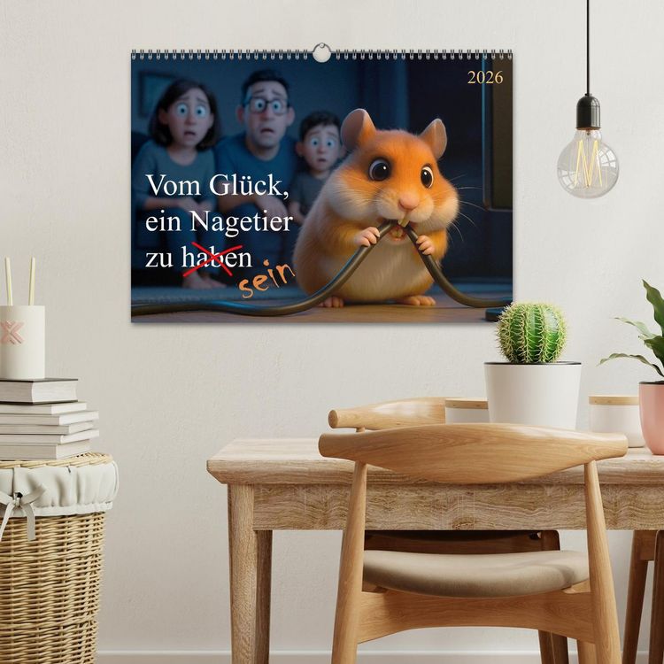 Produktbild: Vom Gl&uuml;ck, ein Nagetier zu sein (Wandkalender 2026 DIN A3 quer), CALVENDO Monatskalender