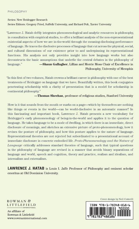 Produktbild: Proto-Phenomenology and the Nature of Language