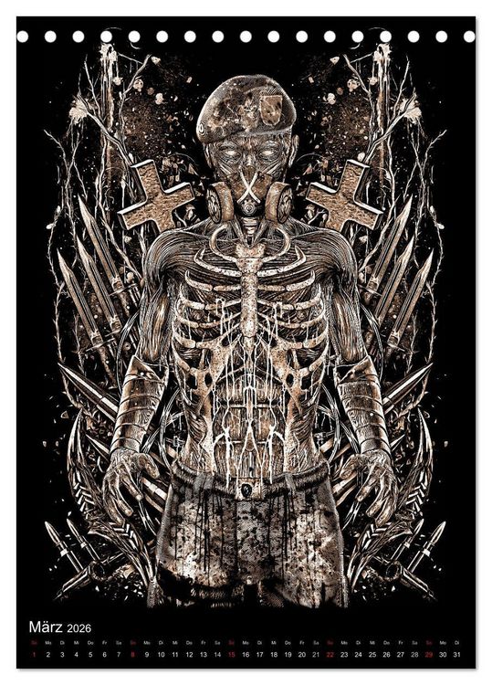 Produktbild: BLOODBOY/WAR ILLUSTRATION (Tischkalender 2026 DIN A5 hoch), CALVENDO Monatskalender
