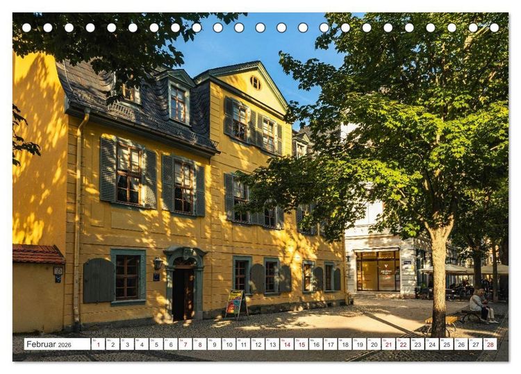 Produktbild: Kulturstadt Weimar - Stadt der Klassiker (Tischkalender 2026 DIN A5 quer), CALVENDO Monatskalender