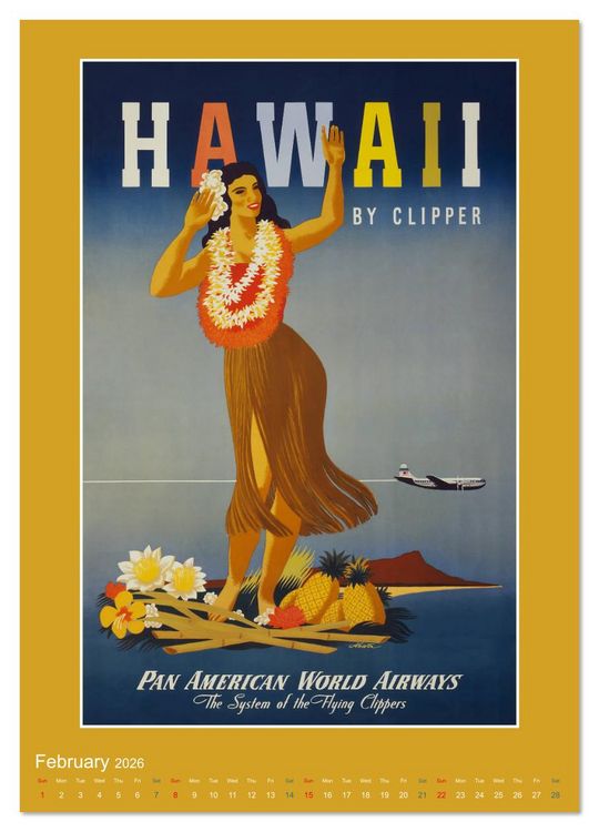 Produktbild: Vintage Travel Posters around the World (Wall Calendar 2026 DIN A4 portrait), CALVENDO 12 Month Wall Calendar