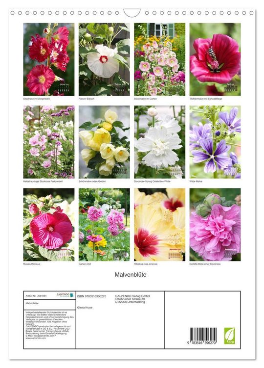 Produktbild: Malvenbl&uuml;te (Wandkalender 2026 DIN A3 hoch), CALVENDO Monatskalender
