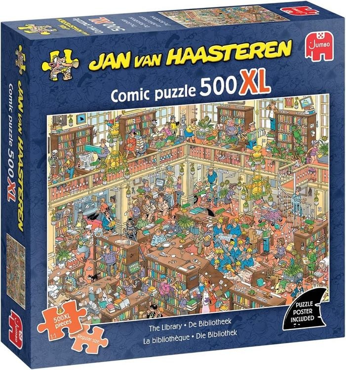 Produktbild: Jan van Haasteren - 500XL - Die Bibliothek - Puzzle