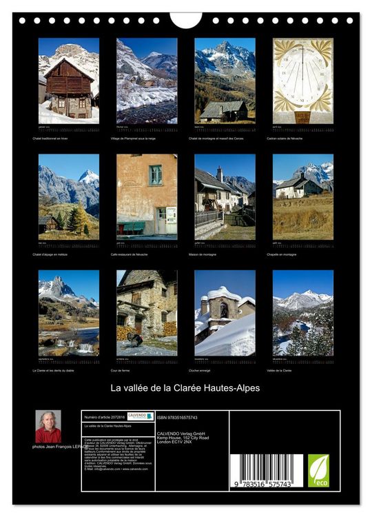 Produktbild: La vall&eacute;e de la Clar&eacute;e Hautes-Alpes (Calendrier mural 2026 DIN A4 horizontal), CALVENDO calendrier mensuel