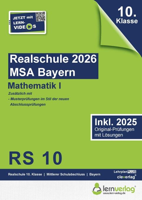 Produktbild: Original-Pr&uuml;fungen Realschulabschluss Bayern 2026 Mathematik I