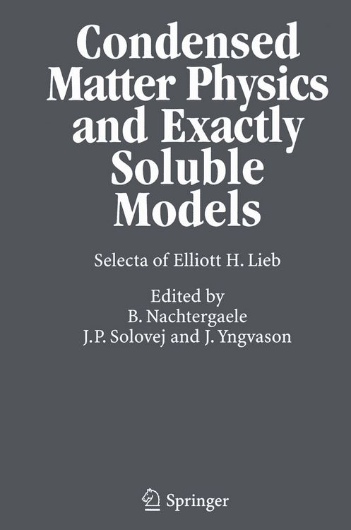 Produktbild: Condensed Matter Physics and Exactly Soluble Models