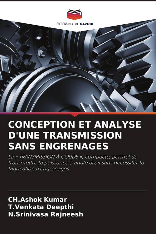 Produktbild: CONCEPTION ET ANALYSE D'UNE TRANSMISSION SANS ENGRENAGES
