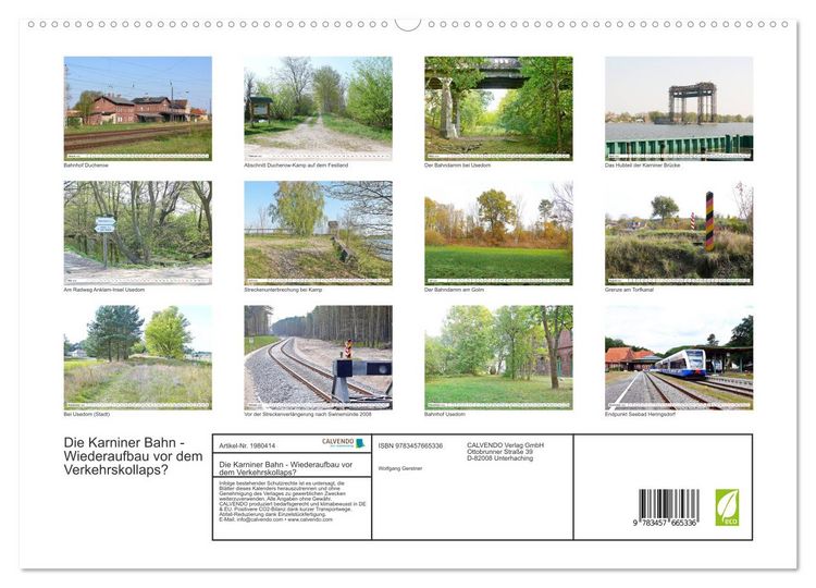 Produktbild: Die Karniner Bahn - Wiederaufbau vor dem Verkehrskollaps? (hochwertiger Premium Wandkalender 2026 DIN A2 quer), Kunstdruck in Hochglanz