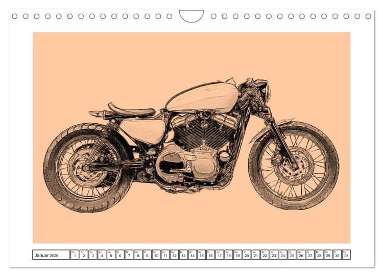 Produktbild: Motor Craft Motorr&auml;der (Wandkalender 2026 DIN A4 quer), CALVENDO Monatskalender