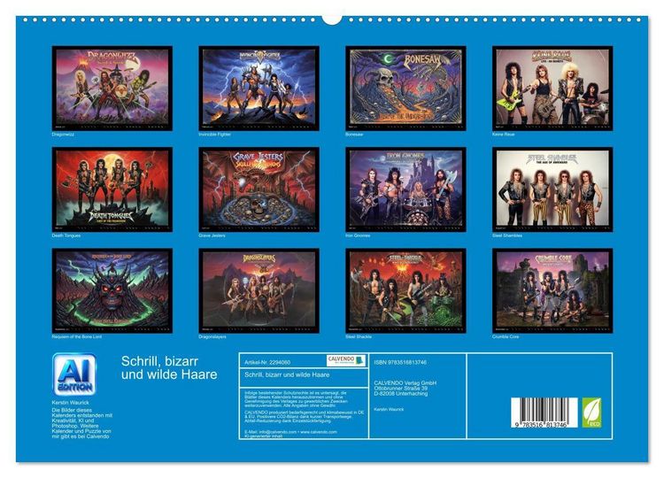 Produktbild: Schrill, bizarr und wilde Haare (hochwertiger Premium Wandkalender 2027 DIN A2 quer), Kunstdruck in Hochglanz