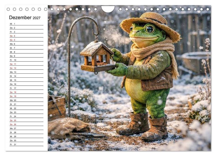 Produktbild: Frosch im Garten (Wandkalender 2027 DIN A4 quer), CALVENDO Monatskalender