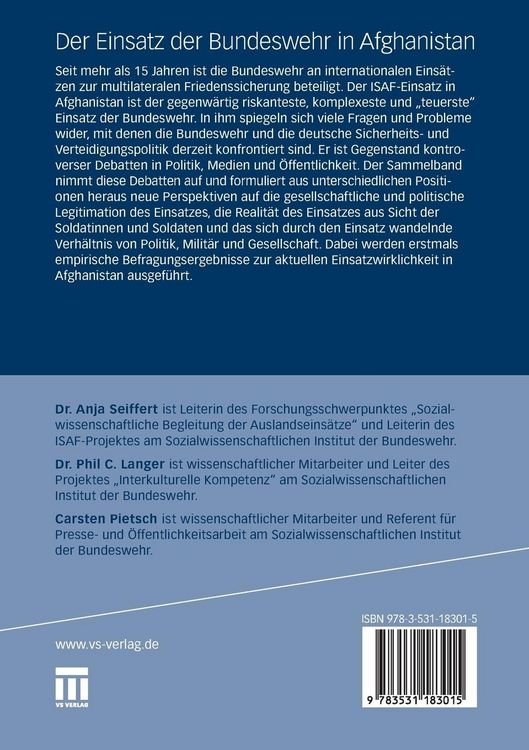 Produktbild: Der Einsatz der Bundeswehr in Afghanistan