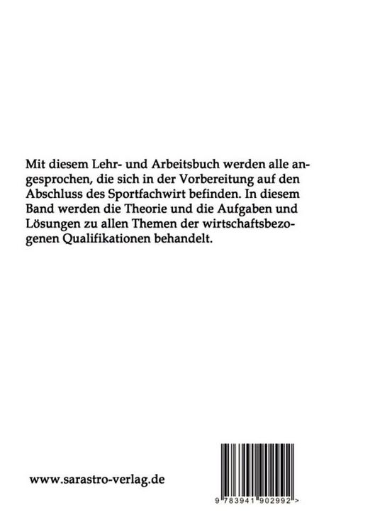 Produktbild: Sportfachwirt - Das pr&uuml;fungsrelevante Wissen