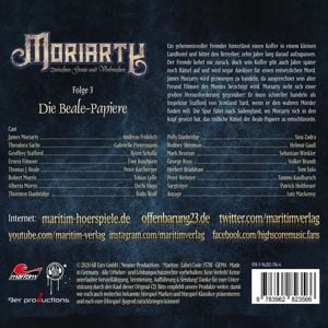 Produktbild: Moriarty 03 - Die Beale-Papiere/CD