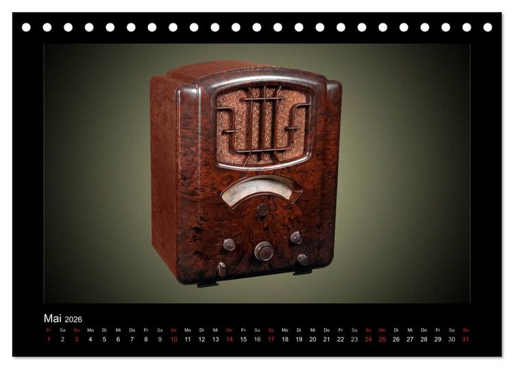 Produktbild: Dampfradios - Antike Radios mit Patina (Tischkalender 2026 DIN A5 quer), CALVENDO Monatskalender