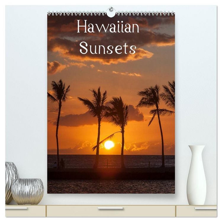 Produktbild: Hawaiian Sunsets (hochwertiger Premium Wandkalender 2026 DIN A2 hoch), Kunstdruck in Hochglanz