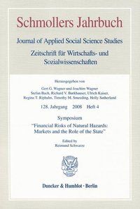 Produktbild: Symposium "Financial Risks of Natural Hazards: Markets and the Role of the State&laquo;.