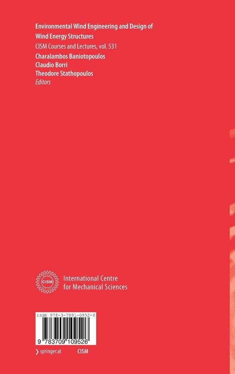 Produktbild: Environmental Wind Engineering and Design of Wind Energy Structures