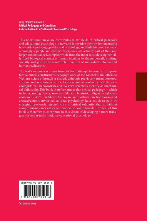 Produktbild: Critical Pedagogy and Cognition