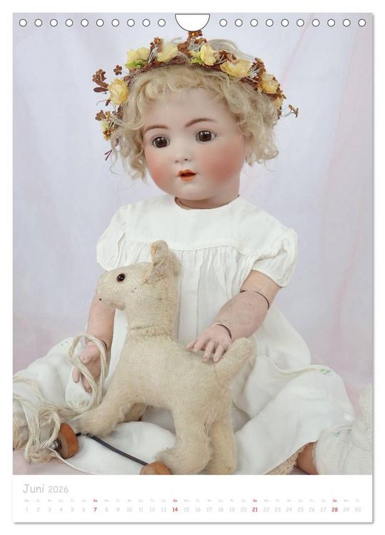 Produktbild: antike Puppen 2026 (Wandkalender 2026 DIN A4 hoch), CALVENDO Monatskalender