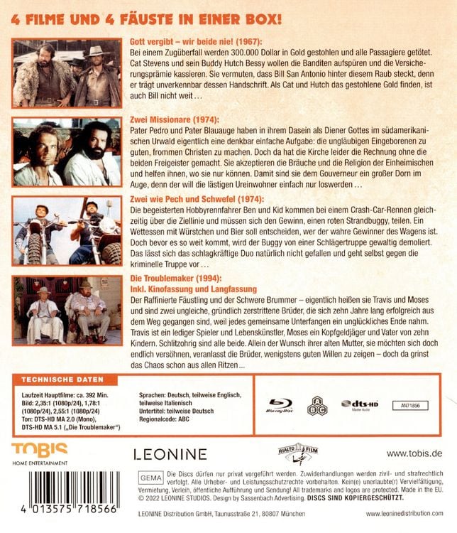 Produktbild: Die Bud Spencer und Terence Hill Box [4 BRs]