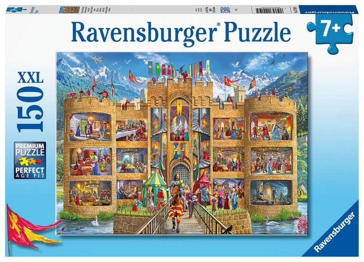 Produktbild: Puzzle Ravensburger Blick in die Ritterburg XXL 150 Teile