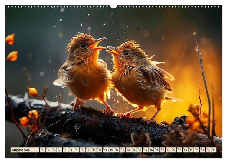 Produktbild: V&ouml;gel Alltag (Wandkalender 2026 DIN A2 quer), CALVENDO Monatskalender
