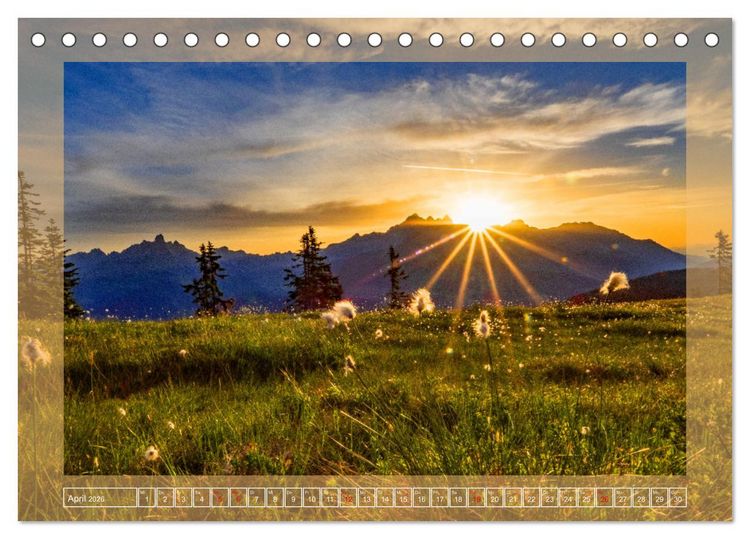 Produktbild: Wenn die Sonne erwacht und untergeht (Tischkalender 2026 DIN A5 quer), CALVENDO Monatskalender