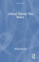 Produktbild: Shuster, M: Critical Theory: The Basics