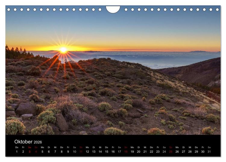 Produktbild: Teneriffa - Die Vulkaninsel im sch&ouml;nsten Licht (Wandkalender 2026 DIN A4 quer), CALVENDO Monatskalender