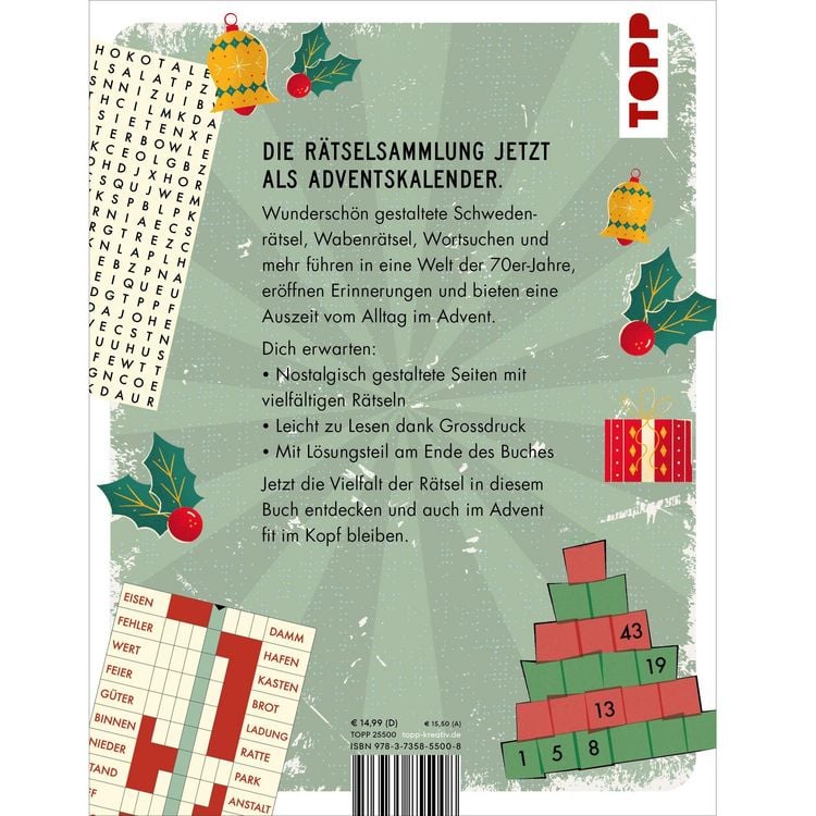 Produktbild: Das Rentner-R&auml;tselbuch &ndash; Adventskalender