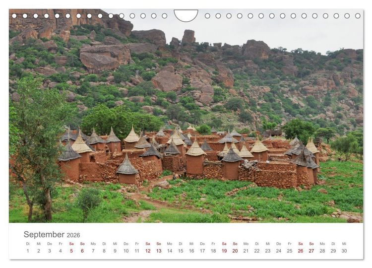 Produktbild: Mali - Dogonland - Weltkultur- und Weltnaturerbe (Wandkalender 2026 DIN A4 quer), CALVENDO Monatskalender