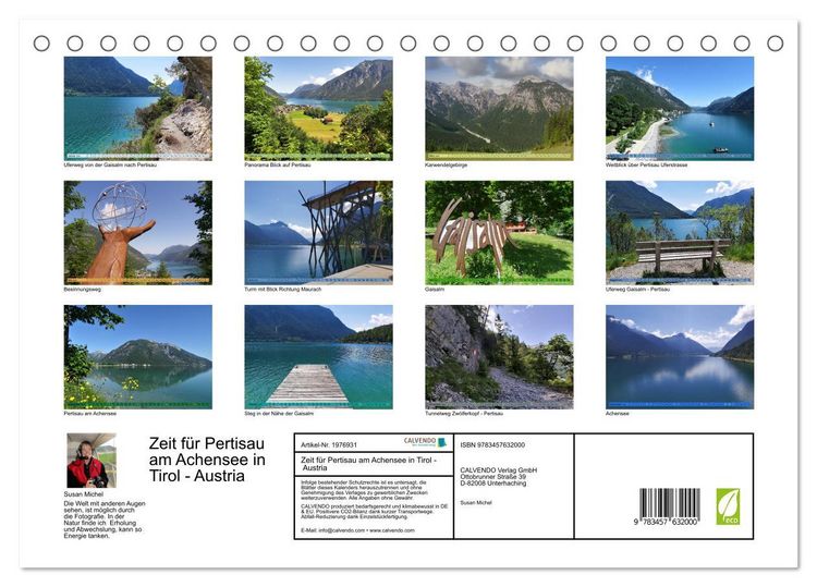 Produktbild: Zeit f&uuml;r Pertisau am Achensee in Tirol - Austria (Tischkalender 2026 DIN A5 quer), CALVENDO Monatskalender