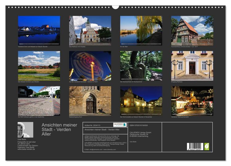 Produktbild: Ansichten meiner Stadt - Verden Aller (Wandkalender 2026 DIN A2 quer), CALVENDO Monatskalender