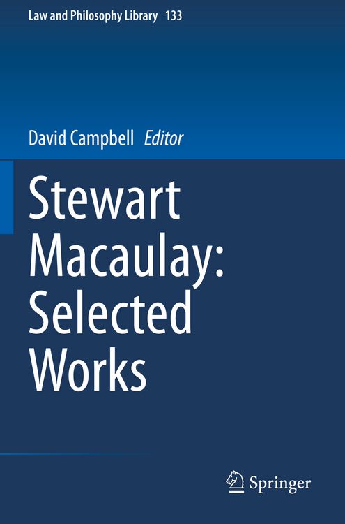 Produktbild: Stewart Macaulay: Selected Works