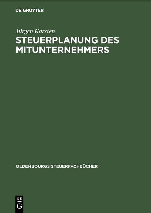 Produktbild: Steuerplanung des Mitunternehmers