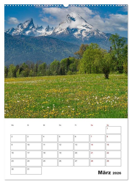 Produktbild: Oberbayerische Alpen (hochwertiger Premium Wandkalender 2026 DIN A2 hoch), Kunstdruck in Hochglanz