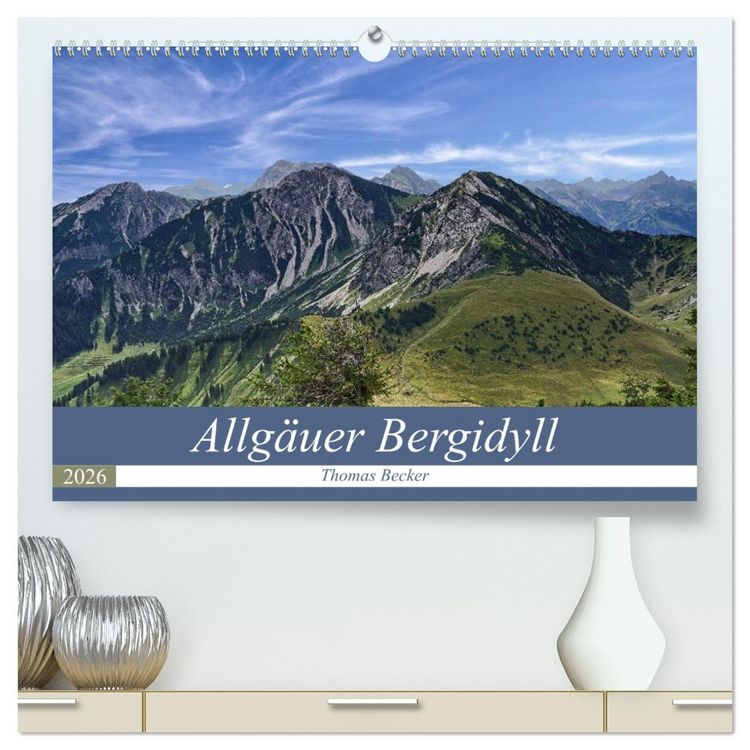 Produktbild: Allg&auml;uer Bergidyll (hochwertiger Premium Wandkalender 2026 DIN A2 quer), Kunstdruck in Hochglanz