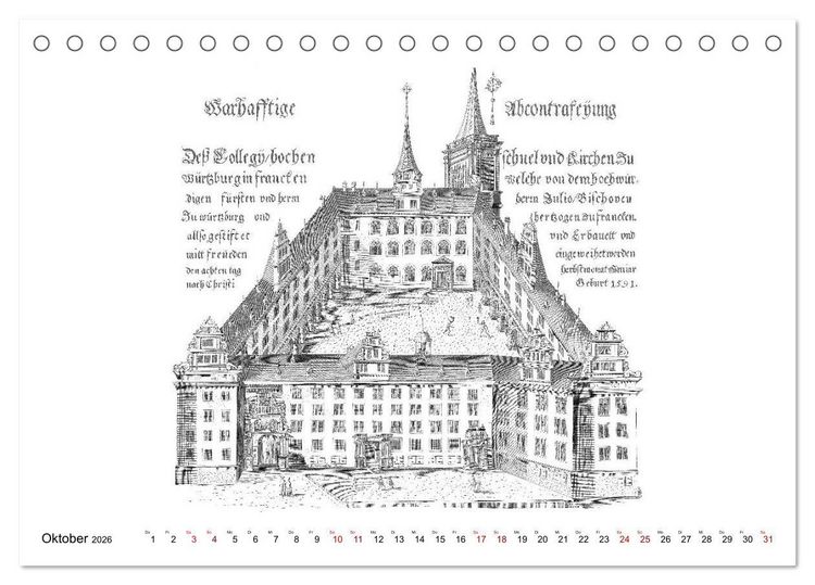 Produktbild: W&uuml;rzburg in alten Bildern (Tischkalender 2026 DIN A5 quer), CALVENDO Monatskalender