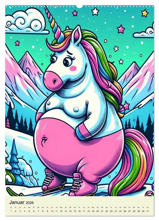Produktbild: G&ouml;ttliche Einh&ouml;rner (hochwertiger Premium Wandkalender 2026 DIN A2 hoch), Kunstdruck in Hochglanz