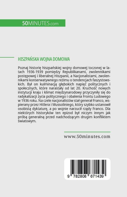 Produktbild: Hiszpa&iquest;ska wojna domowa