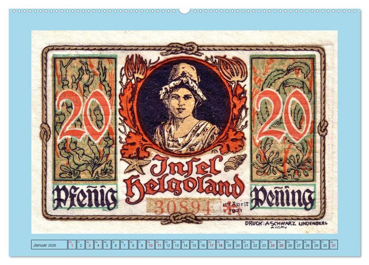 Produktbild: Gru&szlig; aus Helgoland (hochwertiger Premium Wandkalender 2026 DIN A2 quer), Kunstdruck in Hochglanz